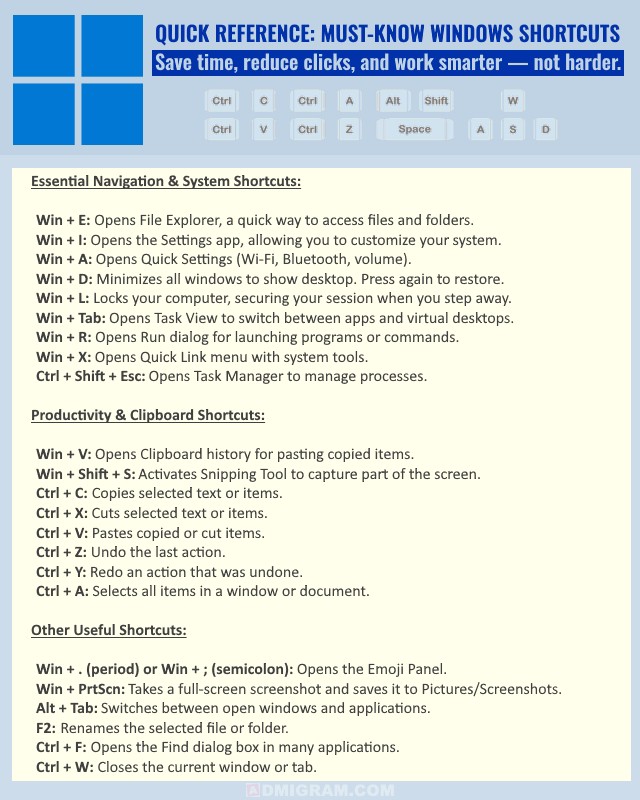 Windows Hotkeys That Boost Work Speed