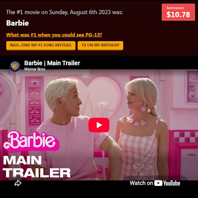 The #1 Song, Movie & Book On Your Birthday